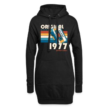 48th Birthday Cassette April Vintage 1977 - Hoodie Dress - black - Front