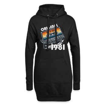 Cassette du 44e anniversaire avril 1981 - Sweat-shirt à capuche long Femme - noir - Devant