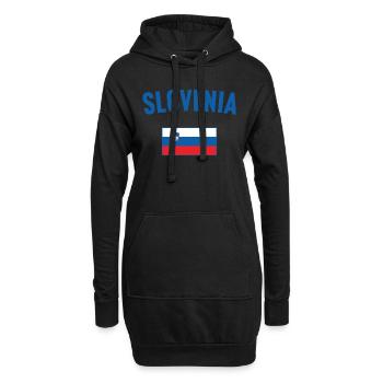 Slowenien Flagge - Hoodie-Kleid - Schwarz - Vorne