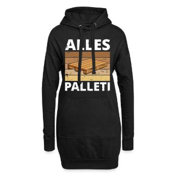 Alles Palleti Alles Klar Logistiker Spruch Stapler - Hoodie-Kleid - Schwarz - Vorne