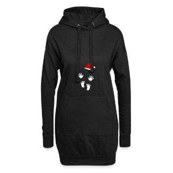 Cadeau Femme enceinte Grossesse Enceinte - Sweat-shirt à capuche long Femme - noir - Devant