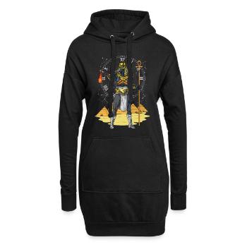 Anubis ägyptischer Gott Wolf Ancient Mythology - Hoodie-Kleid - Schwarz - Vorne