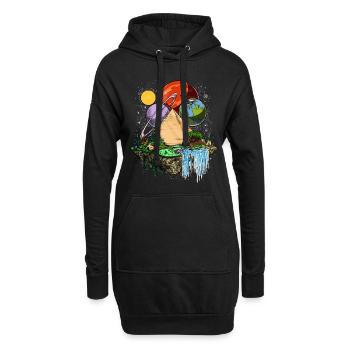 Une ancienne conspiration des extraterrestres des pyramides égyptiennes - Sweat-shirt à capuche long Femme - noir - Devant