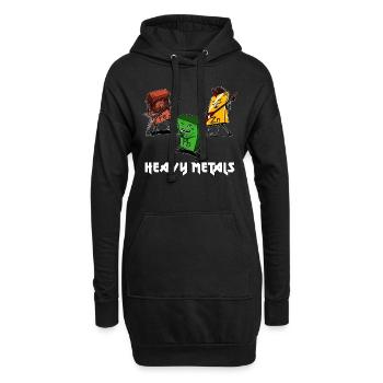 Chemie Schwermetalle Wissenschaft - Hoodie-Kleid - Schwarz - Vorne
