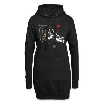 Astronaute de l'espace Artiste peintre Cosmic Galaxy - Sweat-shirt à capuche long Femme - noir - Devant