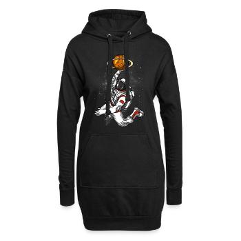 Astronaute de basket-ball Space Cosmic Planet - Sweat-shirt à capuche long Femme - noir - Devant