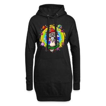 Champignon magique champignons champignons psychédéliques - Sweat-shirt à capuche long Femme - noir - Devant