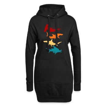 Hammerhaie Geschenk - Hoodie-Kleid - Schwarz - Vorne