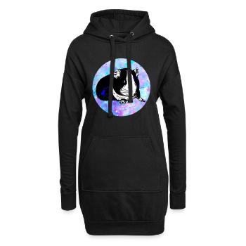 Cobaye - Sweat-shirt à capuche long Femme - noir - Devant