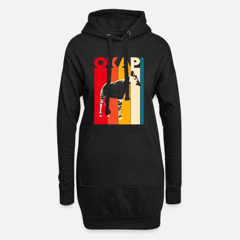 okapi - Hoodie Dress - black