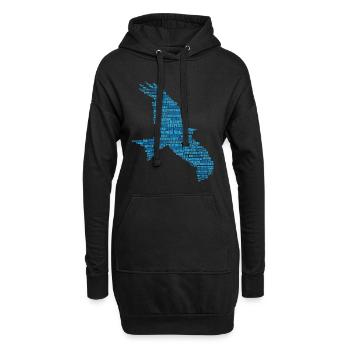 Wanderfalke Geschenk - Hoodie-Kleid - Schwarz - Vorne