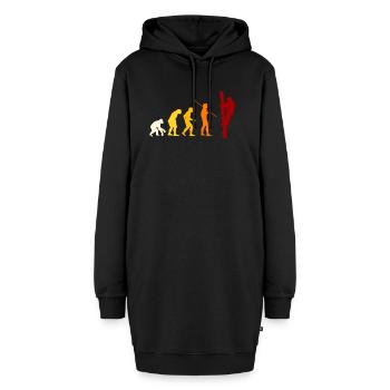 Évolution de l’arboriculteur - Sweat-shirt à capuche long Femme - noir - Devant
