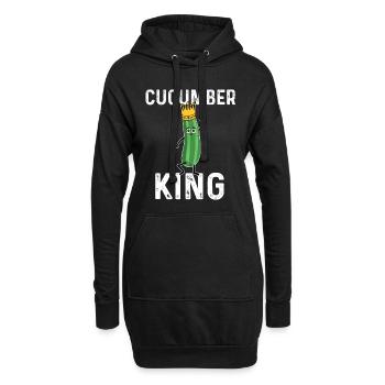 Roi du concombre - Sweat-shirt à capuche long Femme - noir - Devant