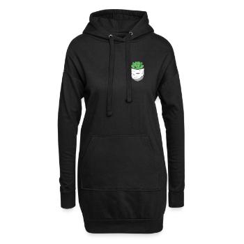 Sac chemise à la laitue - Sweat-shirt à capuche long Femme - noir - Devant