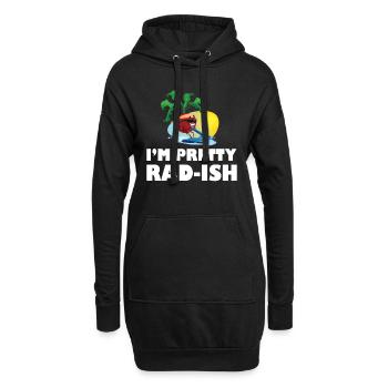 Radieschen Wassersport - Hoodie-Kleid - Schwarz - Vorne