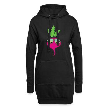 Radieschen Sonnebrille - Hoodie-Kleid - Schwarz - Vorne