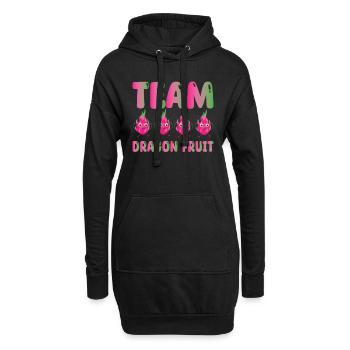 Team Drachenfrucht - Hoodie-Kleid - Schwarz - Vorne