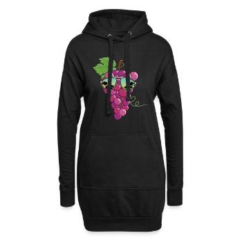 Lunettes de soleil Red Grapes - Sweat-shirt à capuche long Femme - noir - Devant
