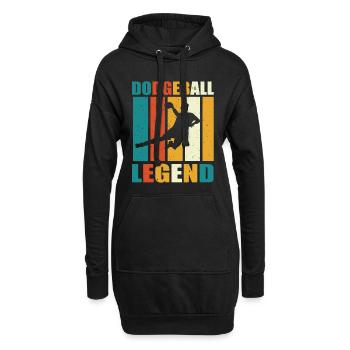 Légende du Dodgeball - Sweat-shirt à capuche long Femme - noir - Devant