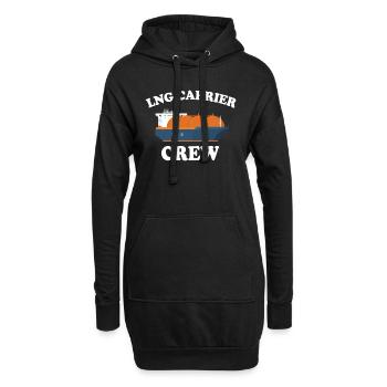 Équipage du méthanier - Sweat-shirt à capuche long Femme - noir - Devant