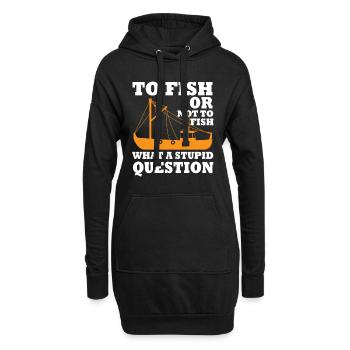 Fischkutter Fischen - Hoodie-Kleid - Schwarz - Vorne