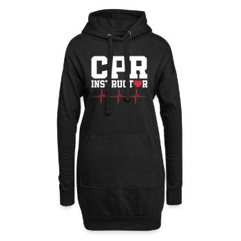 Cpr-ausbilder - Hoodie-Kleid - Schwarz - Vorne