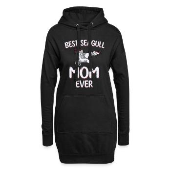 Meilleur(e) Mouettes Mama - Sweat-shirt à capuche long Femme - noir - Devant