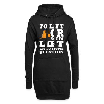 Gabelstaplerfahrer - Hoodie-Kleid - Schwarz - Vorne