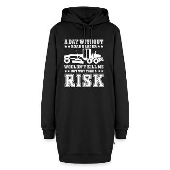 Lustiges Grader Fahrer Spruch - Hoodie-Kleid - Schwarz - Vorne