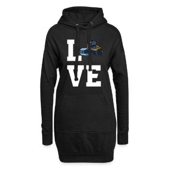 Liebe Walzen - Hoodie-Kleid - Schwarz - Vorne