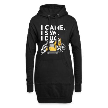 Funny Excavator Gift - Hoodie Dress - black - Front