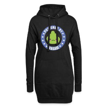 Propulsé par wasabi - Sweat-shirt à capuche long Femme - noir - Devant