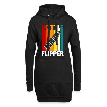 Retro Bottle Pinball - Sweat-shirt à capuche long Femme - noir - Devant