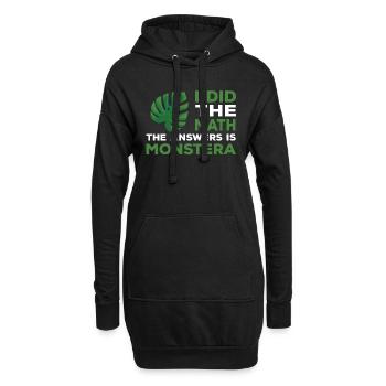Monstera Pflanze Sprichwort Für Gärtner - Hoodie-Kleid - Schwarz - Vorne