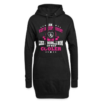 Drôle de vétérinaire réceptionniste mère - Sweat-shirt à capuche long Femme - noir - Devant