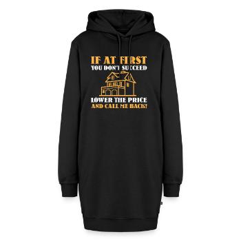 Devis Reat Estate Business - Sweat-shirt à capuche long Femme - noir - Devant