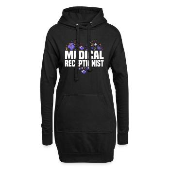 Medizinische Rezeptionistin - Hoodie-Kleid - Schwarz - Vorne