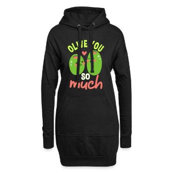 Olive Sie So Viel Paar Shirt - Hoodie-Kleid - Schwarz - Vorne