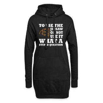 Cadeau de devis puzzle - Sweat-shirt à capuche long Femme - noir - Devant