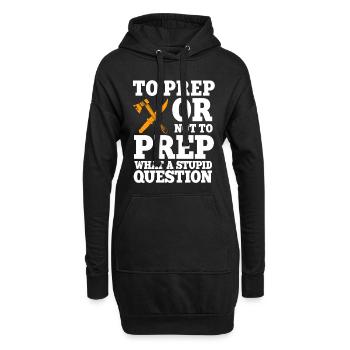 Drôle de dicton Prepper - Sweat-shirt à capuche long Femme - noir - Devant