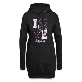 Retro Ferry Vêtements Porte-conteneurs - Sweat-shirt à capuche long Femme - noir - Devant