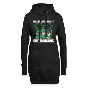 Masseur Liebt Shenanigans St. Patricks Day - Hoodie-Kleid - Schwarz - Vorne