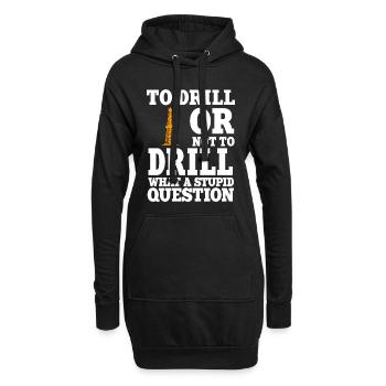 Oilfield worker slogan - Hoodie Dress - black - Front