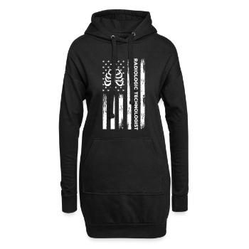 USA Fahne Radiologieassistent Amerika - Hoodie-Kleid - Schwarz - Vorne