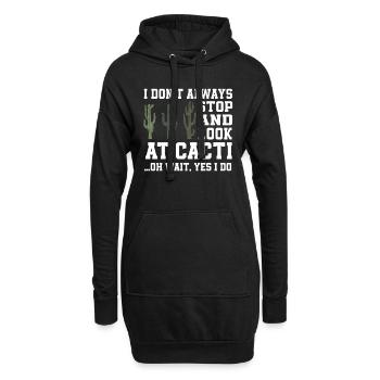 Lustiges Saguaro Kaktus Liebhaber Geschenk - Hoodie-Kleid - Schwarz - Vorne