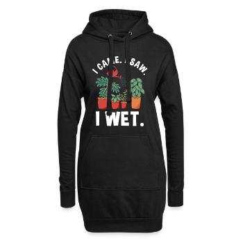 Drôle de plante de jardin plantes humides - Sweat-shirt à capuche long Femme - noir - Devant