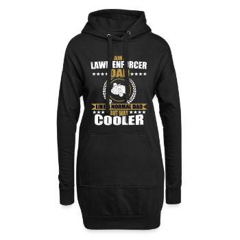 Rasen Vollzug Papa Gartenarbeit Vatertag - Hoodie-Kleid - Schwarz - Vorne