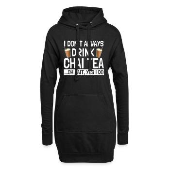 Lustiger Chai Tee Spruch Liebe Chai Latte - Hoodie-Kleid - Schwarz - Vorne
