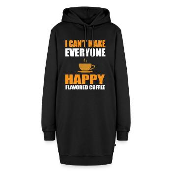 Aromatisierte Kaffeebekleidung Koffeinliebhaber - Hoodie-Kleid - Schwarz - Vorne