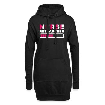 Chercheuse en soins infirmiers en formation - Sweat-shirt à capuche long Femme - noir - Devant